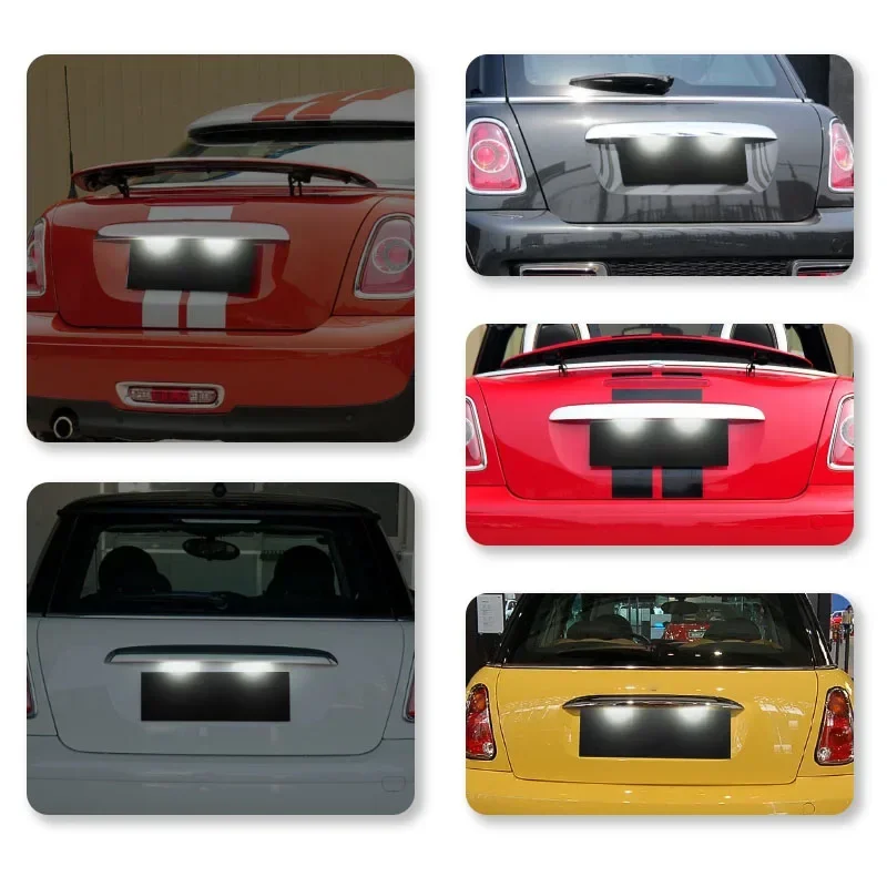 Feux Plaque Immatriculation LED AUTO-STYLE Pour Mini One/Cooper/S/Cabrio R50/R52/R53 2001-2006 - Noir