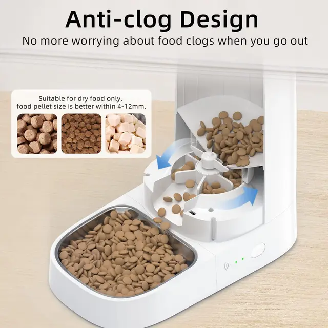 ROJECO Automatic Cat Feeder Pet Smart WiFi Cat Food Kibble Dispenser Remote Control Auto Feeder For Cat Dog Dry Food Accessories 3