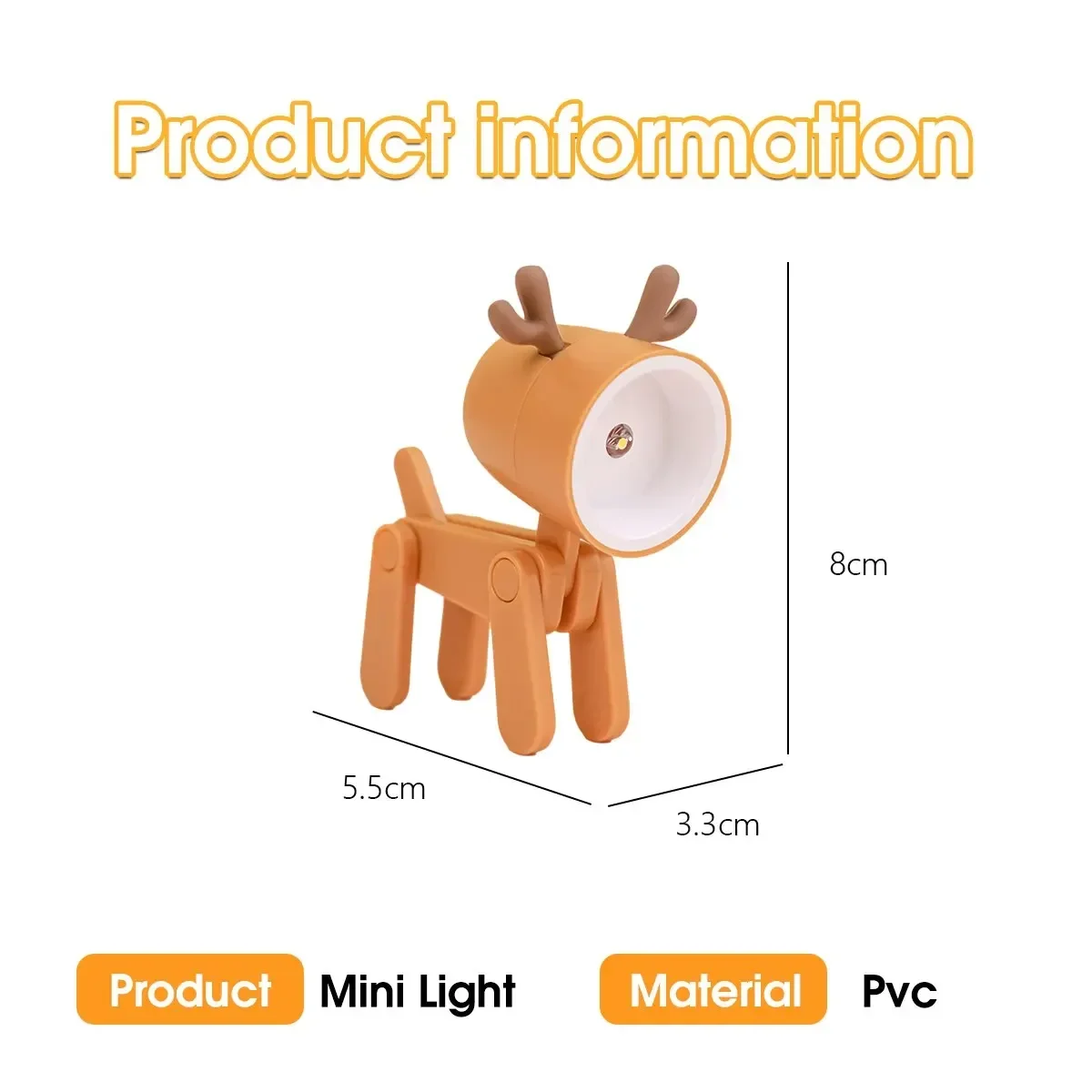 

Mini Led Dog Night Light Cute Small Phone Holder Dog Lamp Mini Foldable Desk Lamp Portable Reading Table Night Light