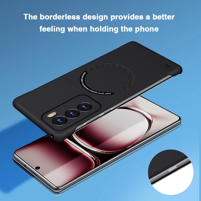 Luxurious Magnetic Frameless Thin Phone Case with Hard PC Candy Color Back Cover