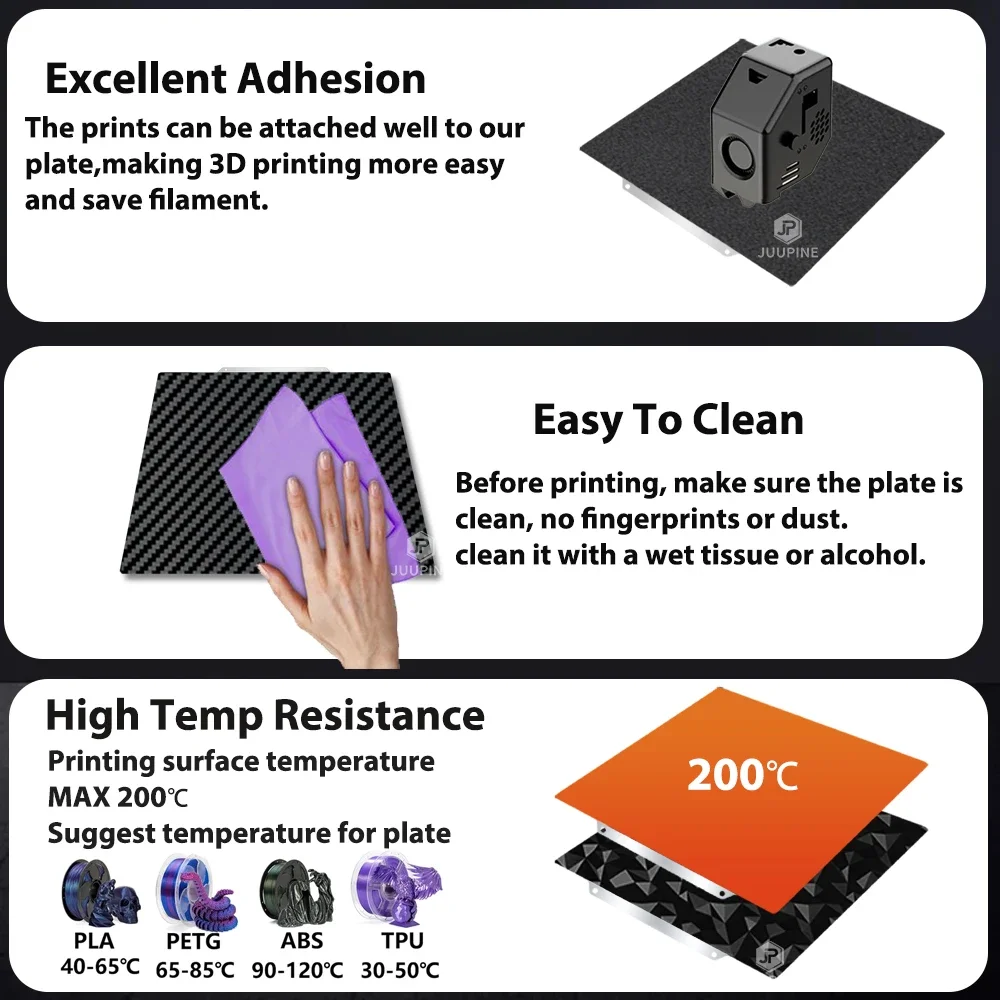 Platform Adhesion Skirt In 3d Printing PEO PEI Sheet 330X330mm