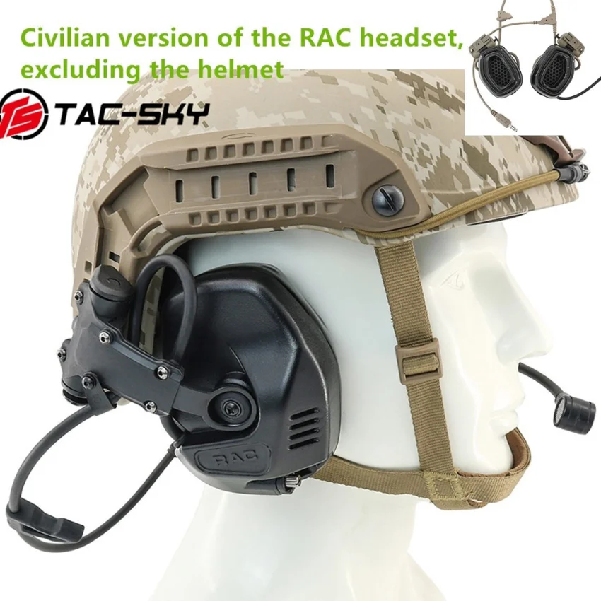 TS TAC-SKY 2023 Tactical Headset Electronic Shooting Earmuffs RAC Headset Electronic Dual Mode Pickup Noise Canceling Headset