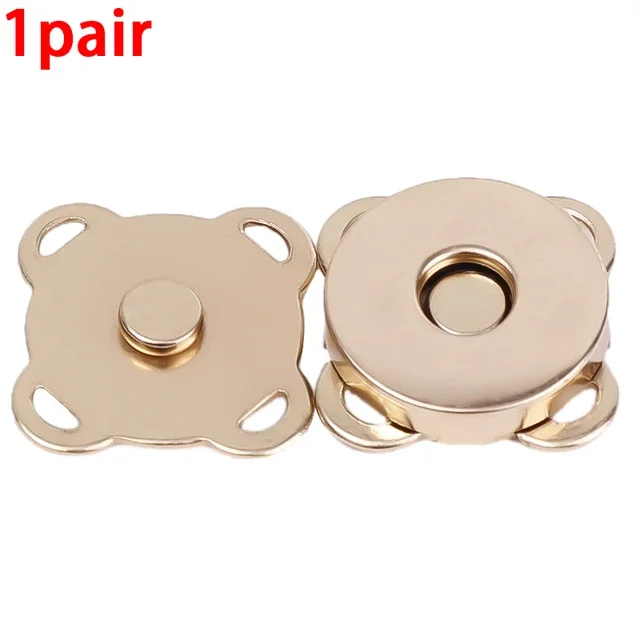 6 Set Chiusure Magnetiche Per Borse E Cucito – Bottoni A Pressione In Metallo, Diametro 14 Mm E 18 Mm, Colore Bronzo - 3