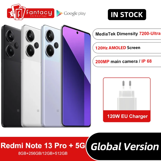 Global Version Xiaomi Redmi Note 13 Pro Plus 5G MediaTek Dimensity  7200-Ultra 200MP OIS Camera 120W HyperCharge NFC - AliExpress