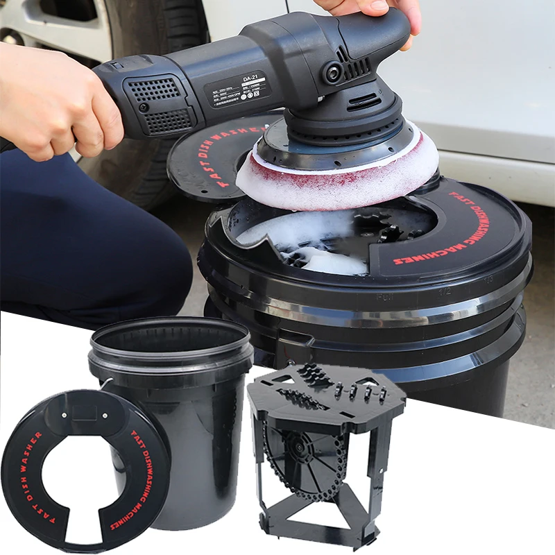 Auto Polisher Wash Bucket Polish Pad Washer No Electric Fast Disc Wash