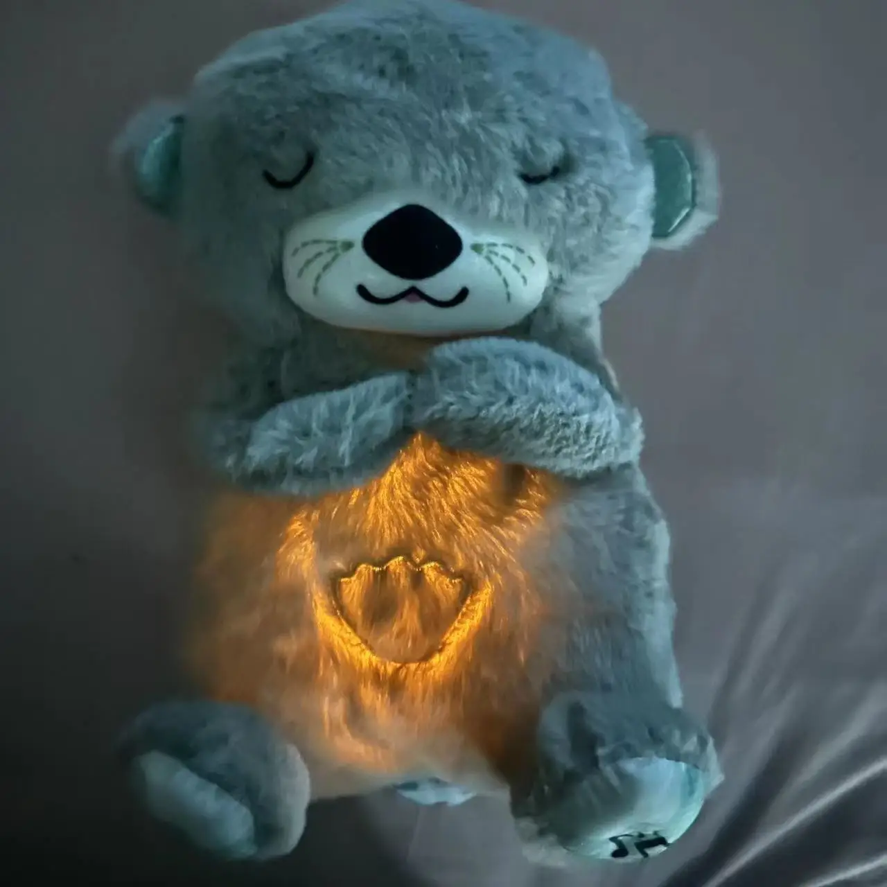 New Bear Otter Koala Enlightenment Sound and Light to Soothe Sleeping Baby Otter Baby to Sleep Music Plush Doll Gift new usb led star night light music starry water wave disco projector lights bluetooth projector sound activated projector light