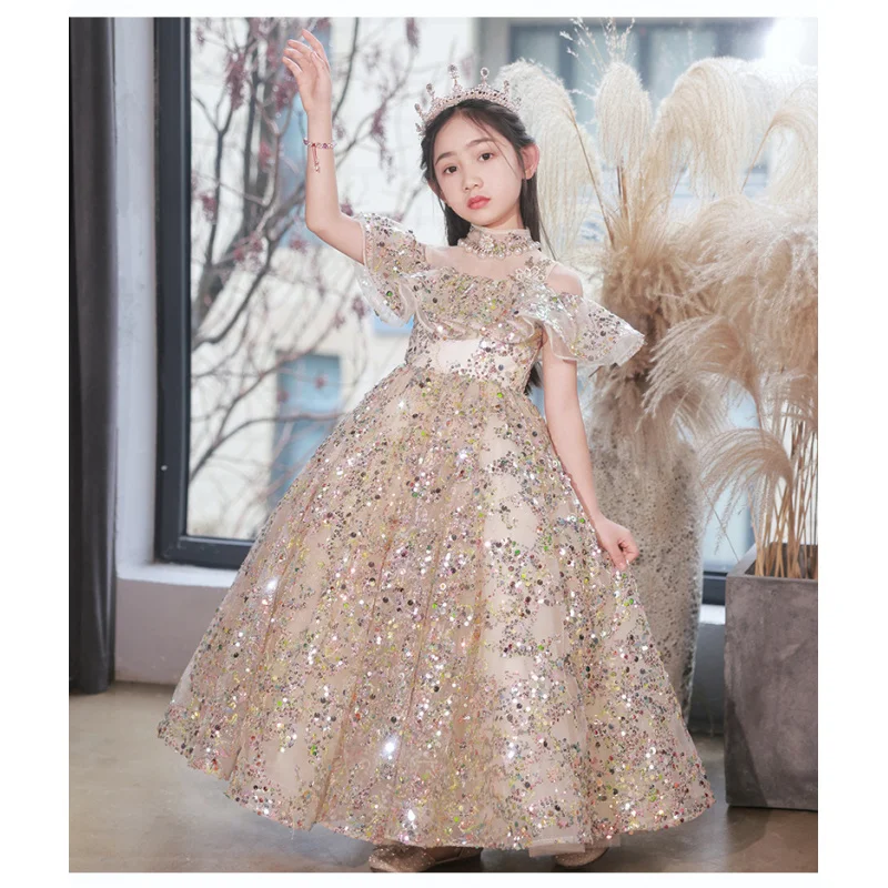 فستان سهرة للفتيات فستان الأميرة فتاة صغيرة خفيفة...