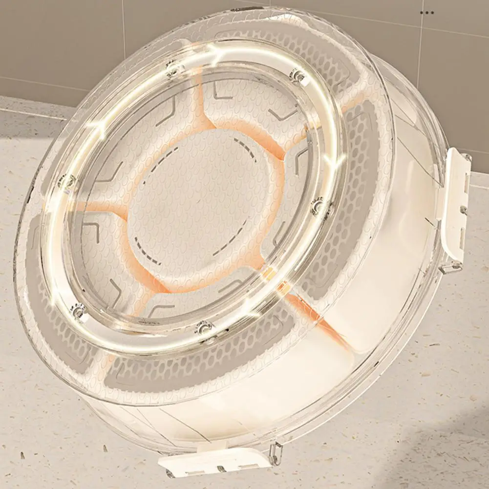 Rotating Fruit Plate Snack Spinner With 6 Compartments Food-Grade Container