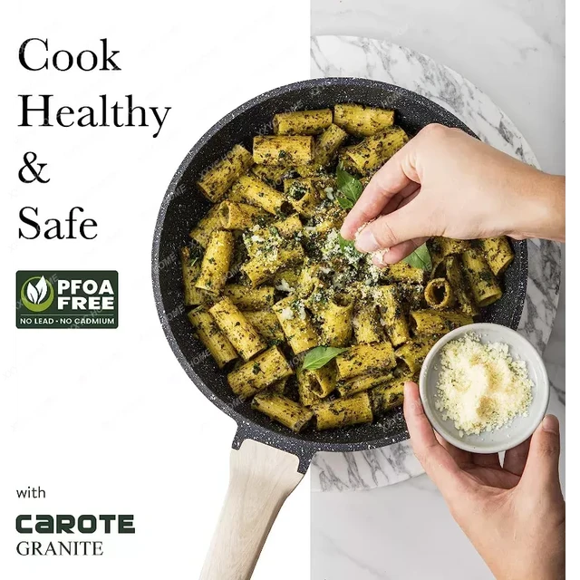 Carote Nonstick Cookware Sets, 10 Pcs Pots and Pans Set Nonstick