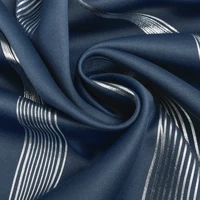 4PCS Blackout Curtains Grommet Thermal Insulated Room Darkening  With Wave Foil Printed For Bedroom 3