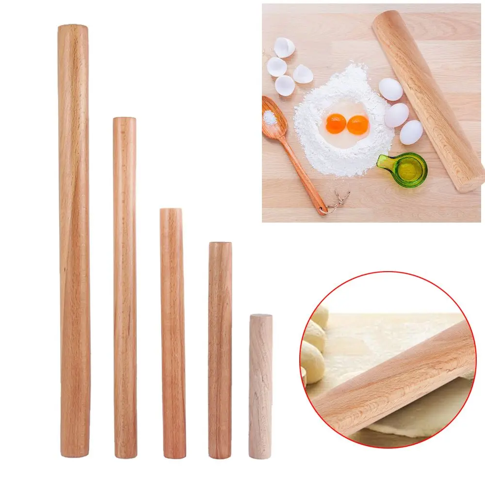 Household Wooden Rolling Pin Dough Roller Pastry Tool Baking Supplies Cake Decoration Kitchen Accessories