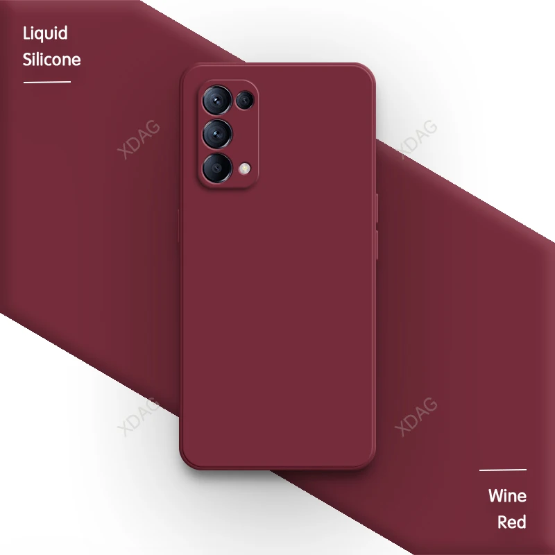 Luxurious Liquid Silicone Pure Color Back Cover - Straight Edge Phone Case