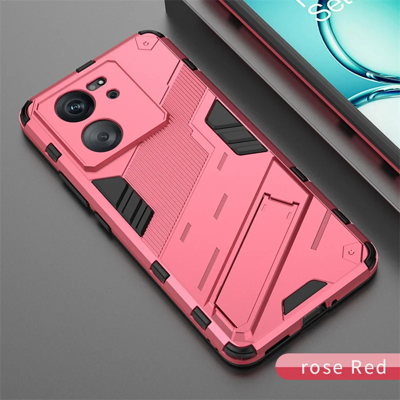 Enhanced Phone Case with Car Magnetic Holder and Kickstand - Durable Armor Back Cover in Sleek Design