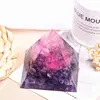 Top Natural Rose Quartz Crystal Tree of Life Orgonite Pyramid Healing Chakra Energy Orgone Tower Amethyst Stone Craft Home Decor 4