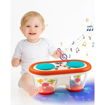 Tambour à clap pour bébé de 12 mois, jouet Musical, musique rotative sensorielle