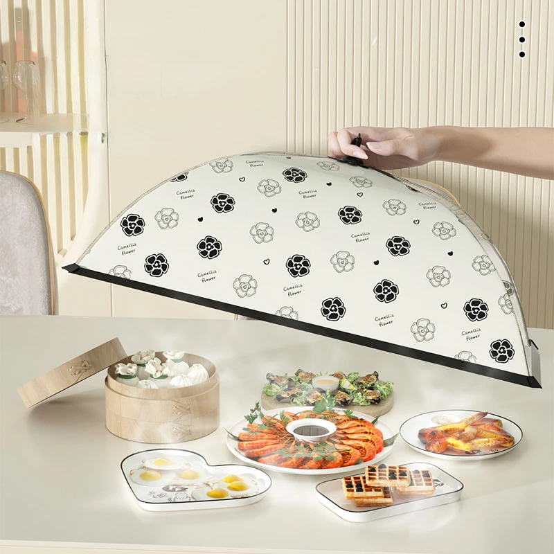 Food Cover New Collapsible Dish Cover Meal Dust Leftover Food Cover Household Breathable Dust Anti-mosquito Anti-fly Home Dining Table