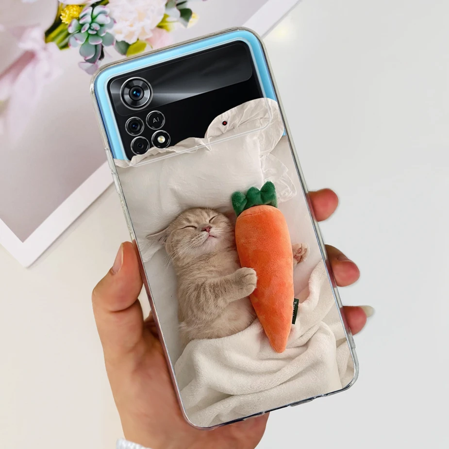 New Fashion Painted Clear Silicone Phone Case - Soft Protective Cover for Xiaomi Poco X4 Pro 5G