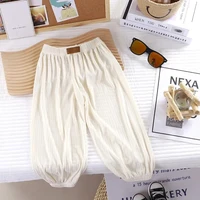 Summer Thin Breathable Prevent Mosquito Candy Color Kids Boys Girls Baby Pants 4