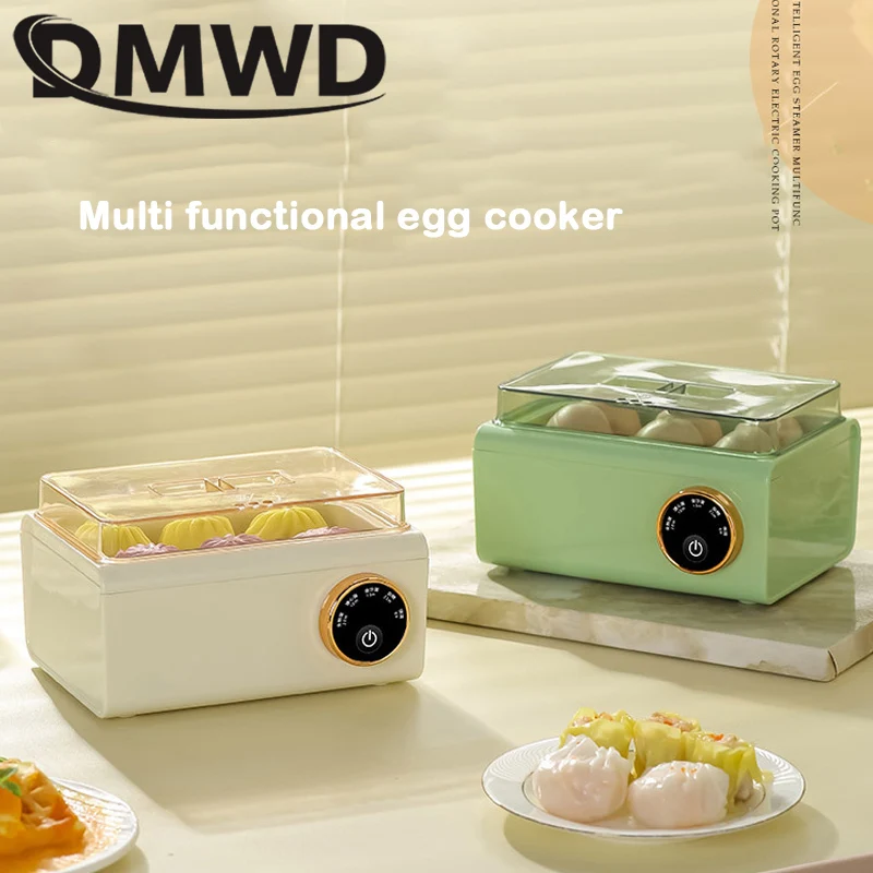 Multi Function Egg Steamer Electric Egg Cooker Corn Milk Steamed Kitchen Cooking Machine Rapid Double Layer Boiler Steamer
