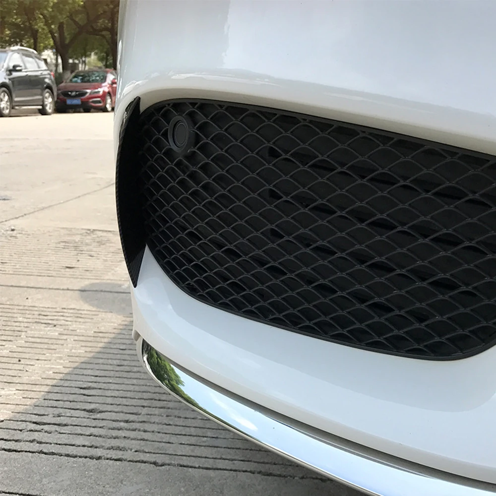 메르세데스 벤츠 C 클래스 W205 C180 C200 C250 C300 2015-2018용 프론트 범퍼 스플리터 사이드 스포일러 에어 벤트 윈드 나이프 바디 키트