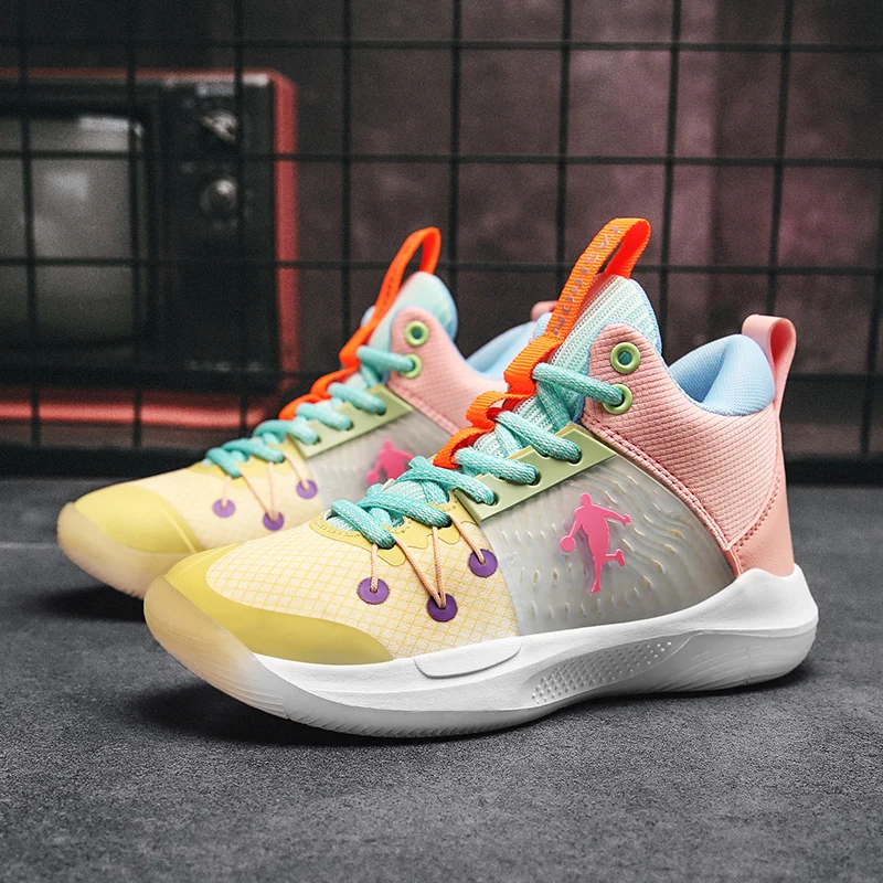 Brand Design Basketball Shoes For Kids Sneakers Comfort Cushion Boys Sport Sneakers Training Shoes Non-Slip Children\'s Sneakers