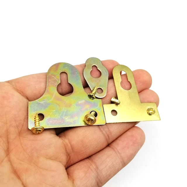 2pcs 53mm/43mm Stainless Steel Hook Buckle Hangers&screws Hanging Connecting  Photo Frame Oil Painting Picture Mirror Wall Hanger - Picture Hangers -  AliExpress