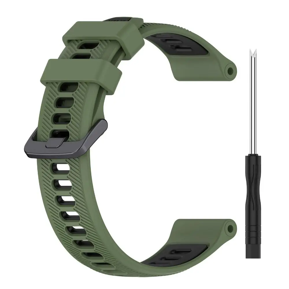 Dual-Tone Silicone Smartwatch Replacement Strap