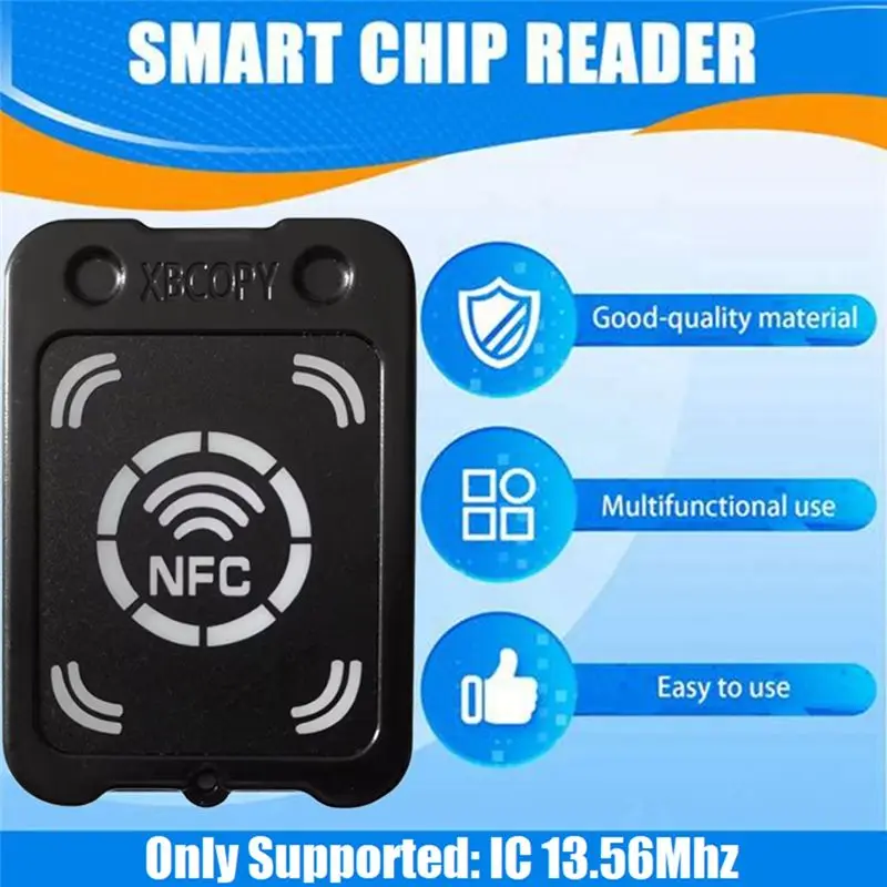 FULL-RFID 스마트 칩 카드 리더 복사기 +CUID 키체인 암호화 키 리더 IC 13.56Mhz RFID 토큰 복제 복사기