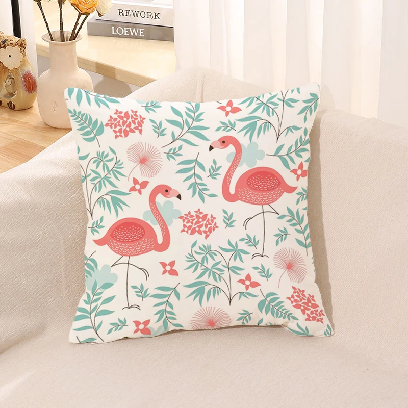 

Pink Flamingo Body Pillow Cover 40x40 Car Square 45x45 Cushions Covers For Bed Pillows Room Decor Decorative Cushion Pillowcase