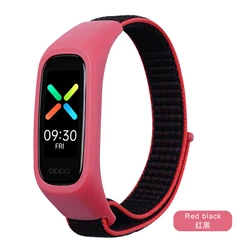 Enhanced Sport Nylon Loop Band Strap with Silicone Case - Waterproof Fashion Wristband (10 Red black)