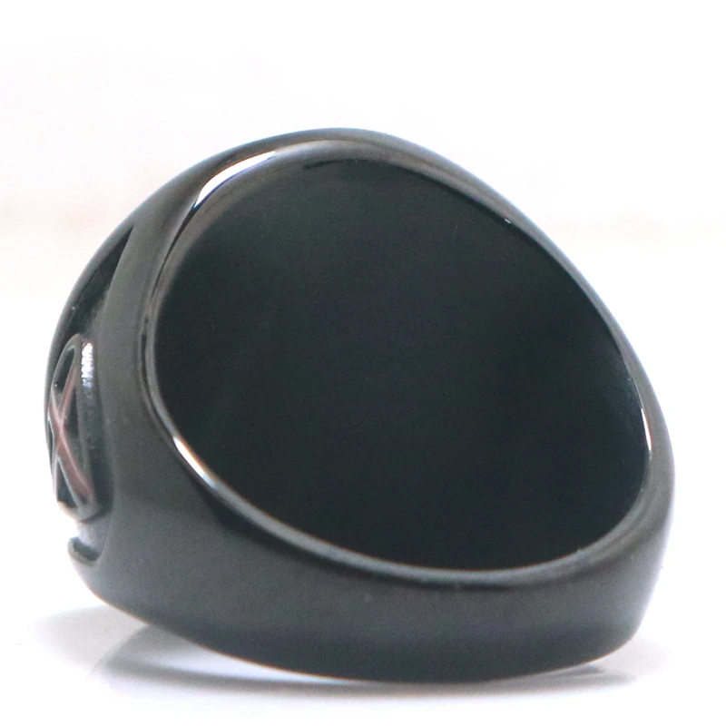 316L Stainless Steel Saint Paul Ephesians "Put On The Whole Armor Of God" Cross Knight Black Ring 6