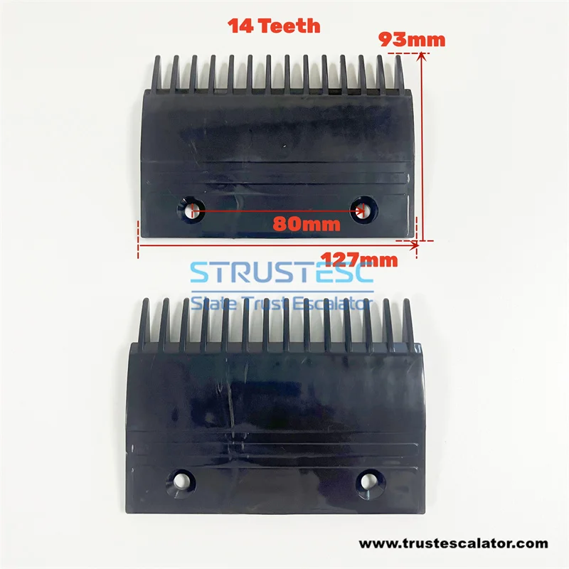 YS013B578 HS013B578 Escalator Comb Use for Mitsubishi L123mm W93mm Hole Space 80mm 14T 1 Pack=10 Pieces