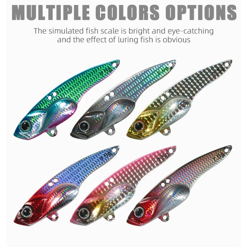 Metal VIB Bait 3.5g 5g 7.5g 10g 14g Copper Vibration Blade Fishing Lures Sinking Swimbait Iscas Artificiais Pesca Bass Pike