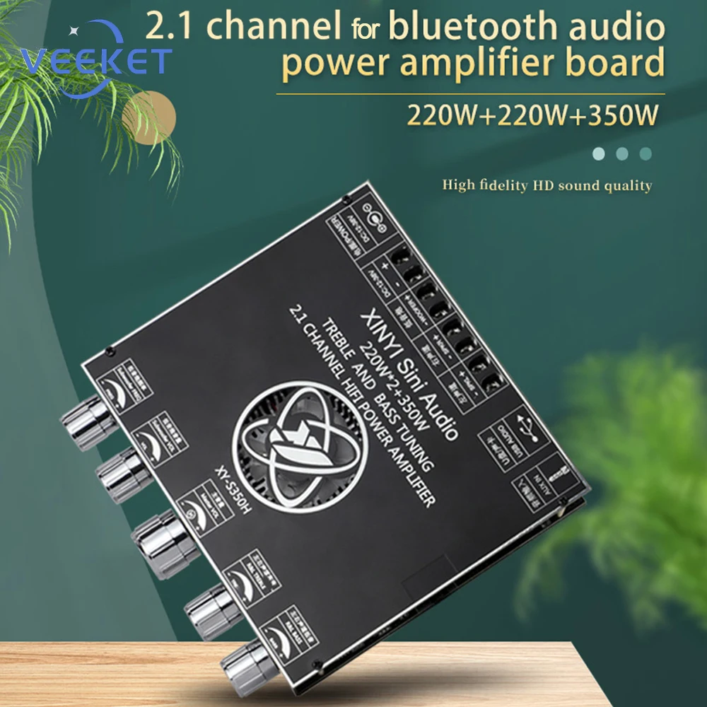 S350H 2.1 채널 TPA3251 BL 5.1 파워 앰프 보드 모듈 고음 및 저음 서브우퍼 220WX2+350W DC 12-38V 10A