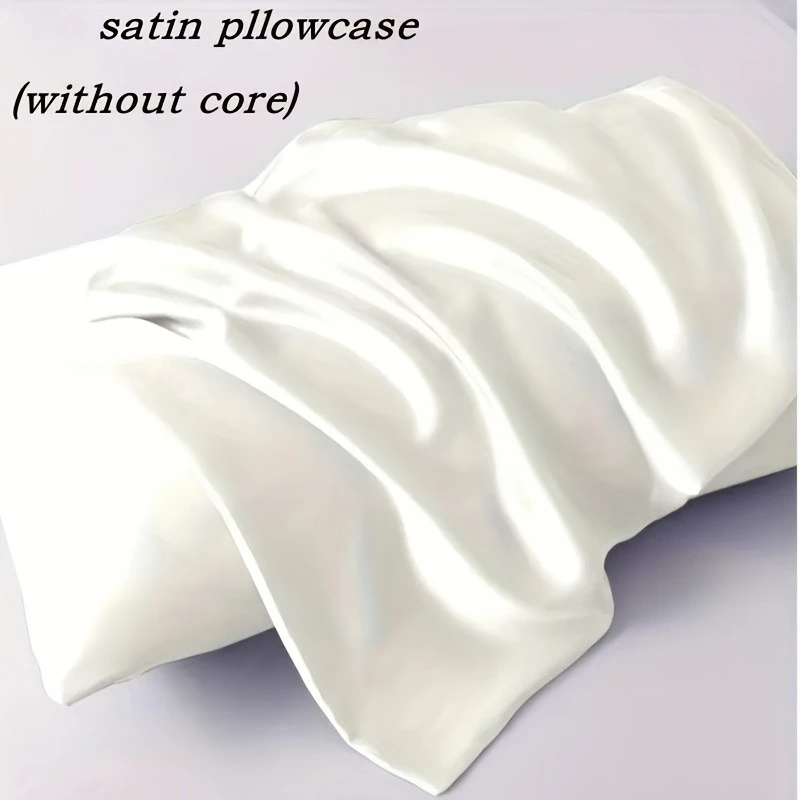 Luxurious Satin Pillowcase Pair - Anti-Allergy, Breathable & Skin-Friendly with Envelope Closure