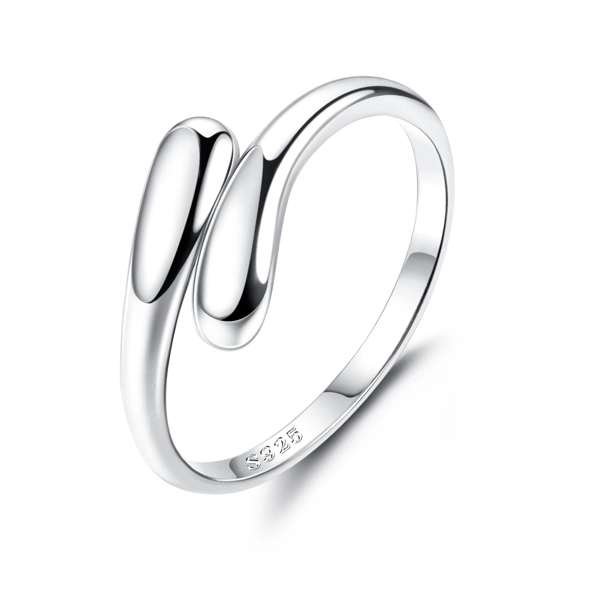Fansilver S925 Sterling Silver Toe Rings for Women Adjustable 14K White Gold Plated Cz Summer Beach Open Toe Rings Foot Jewelry 3