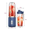 1/2 pc Blue/Pink Portable Small Electric Juicer Stainless Steel Blade Cup Juicer Fruit Automatic Smoothie Blender Kitchen Tool 6