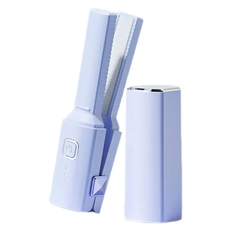 

Мини-утюжок для волос, портативный выпрямитель для волос, небольшой и быстрый нагрев, анти-ожоги, плоский утюжок для челки, мужские короткие волосы, все прически