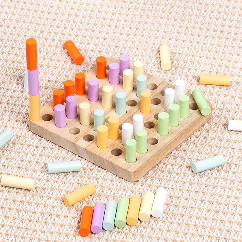 

Wooden Montessori Early Educational Stick Block Toys for Kid Children Wood Intelligence Game Boy and Girl