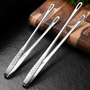 2 pezzi pinze da cucina pinze per griglia per Barbecue pinzette da cucina in acciaio inossidabile pinze per carne per alimenti da cuoco Clip utensili per Barbecue accessori da cucina 1