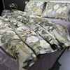 4Pcs Vintage Oil Printing Style Luxury Bedding Set 1000TC Egyptian Cotton Duvet Cover Set Bed Sheet/Fitted Sheet Pillowcases 5