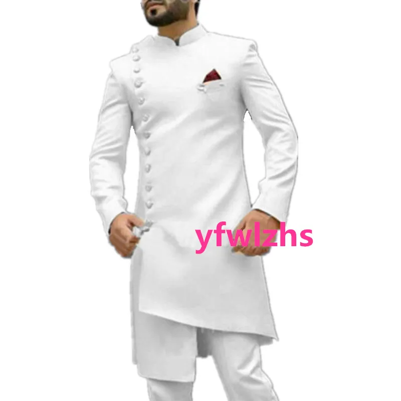 

Customize White Wedding Tuxedos Mens Suit Two Pieces Formal Business MensJacket Blazer ( Jacket+Pants+Tie) D283
