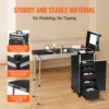 VEVOR Professional Makeup Train Case Aluminum Cosmetic Case Workbench With Supporting Legs Rolling Makeup Case Extra Large 3