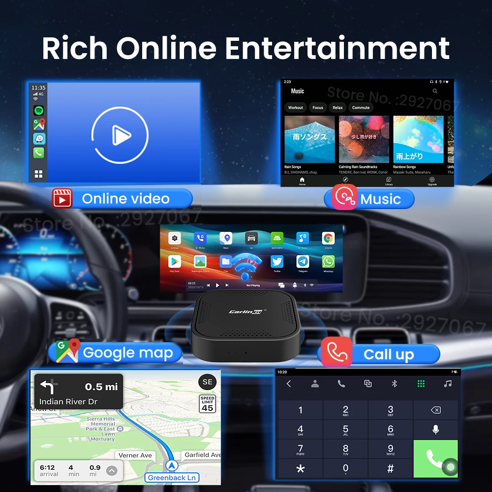 CarlinKit ī÷ Ai ڽ, ȵ̵ 11, 巡 QCM2290,  ī÷, ȵ̵ ڵ Ƽ̵ Ʈ Ʈ TV ڽ, 3G + 32G