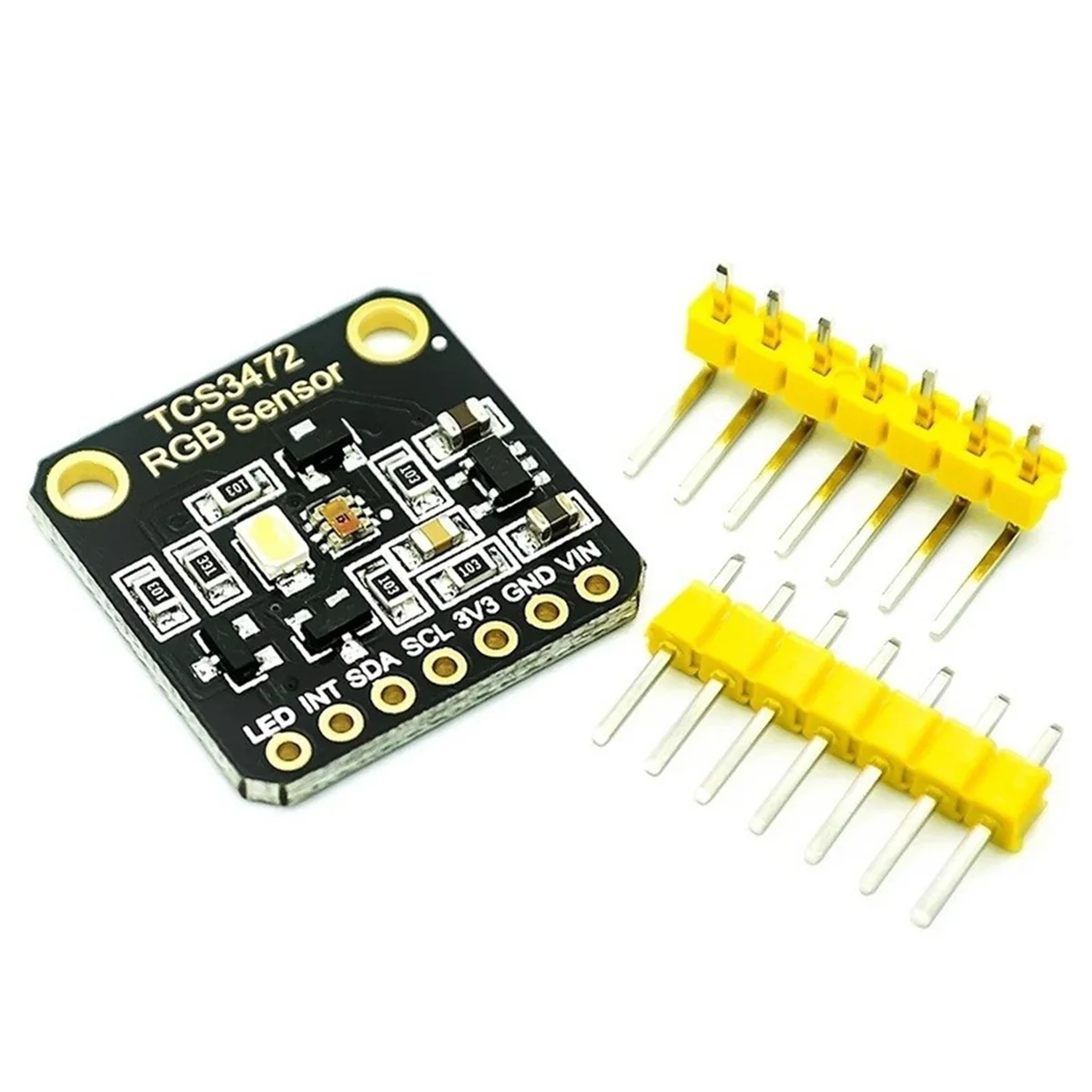 TCS34725 Color Sensor TCS3472 RGB Sensor Recognition Module RGB Development Board IIC for Arduino STM32,Double Hole