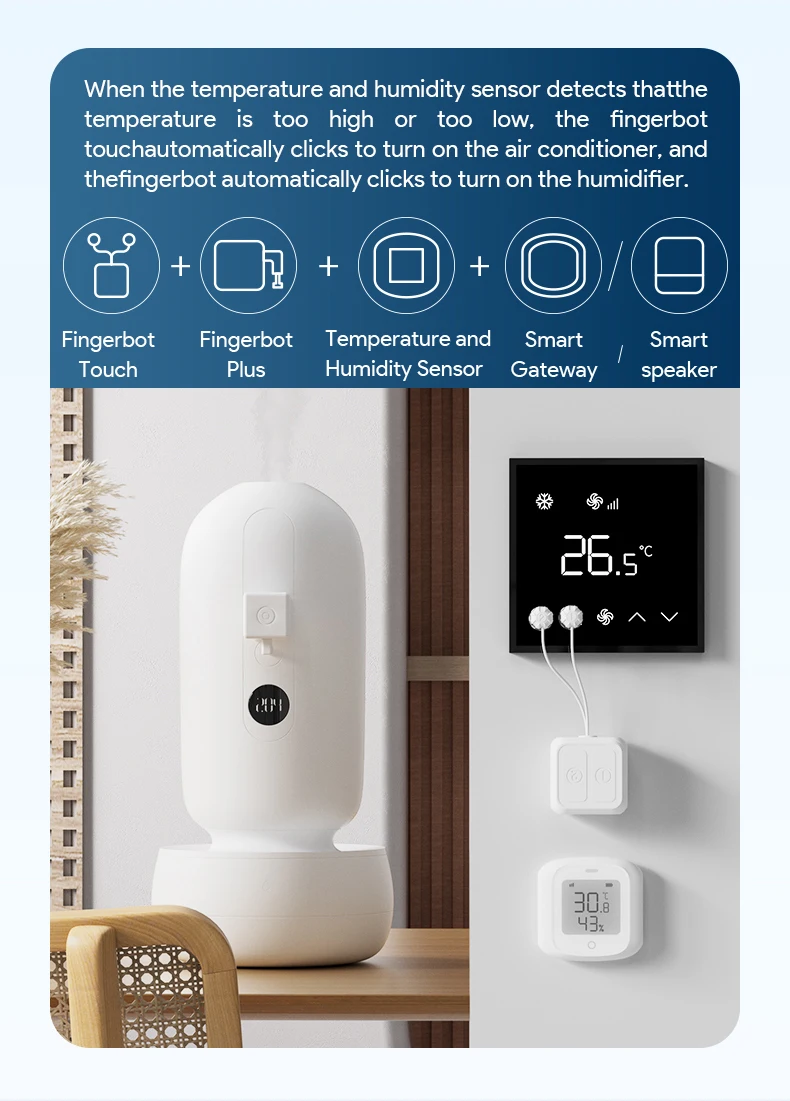 Tuya Fingerbot Touch Screens Bluetooth Wireless Touch Switch Robot Remoter Work
