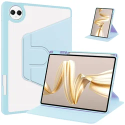 Premium 360° Rotating Tablet Case with Pencil Holder & Acrylic Stand for MatePad Pro 12.2 (Sky blue)