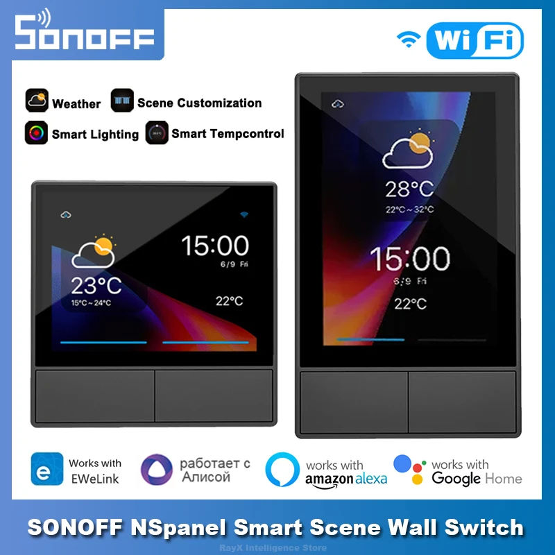 

SONOFF NSPanel WiFi Smart Scene Switch EU/US All-in-One Control Touch Screen Via Ewelink Voice Control Alice Alexa Google Home