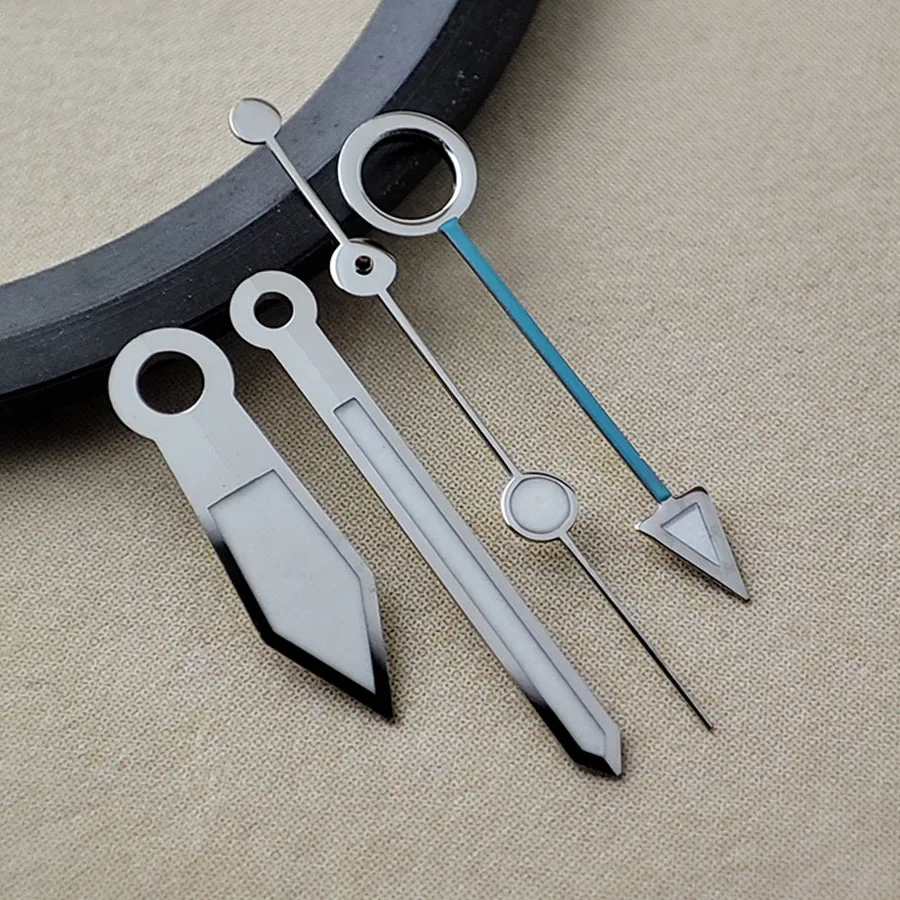 NH34 Hands GMT Hand Green Luminous Hands Silver Four Watch Accessory Suitable For NH34 NH35 NH36 4S 7R Movement