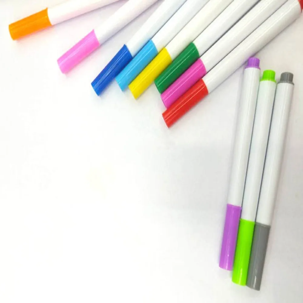 12Set Different Colors Water-Soluble Liquid Chalk Children's Drawing Non-dust Board Chalk Removable Marker Pen Teacher Supplies